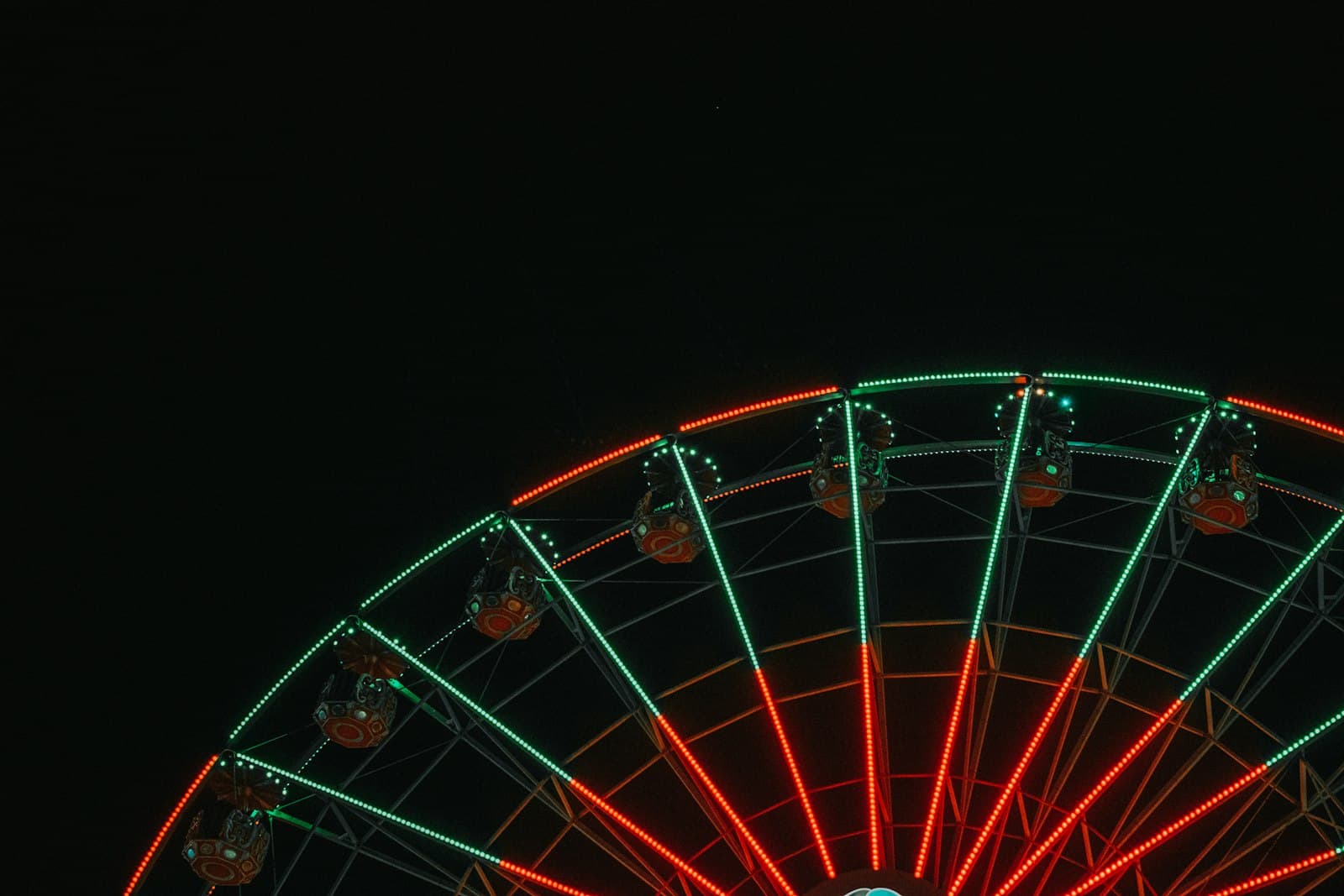 Ferris wheel lit up at night at the Canadian National Exhibition Toronto