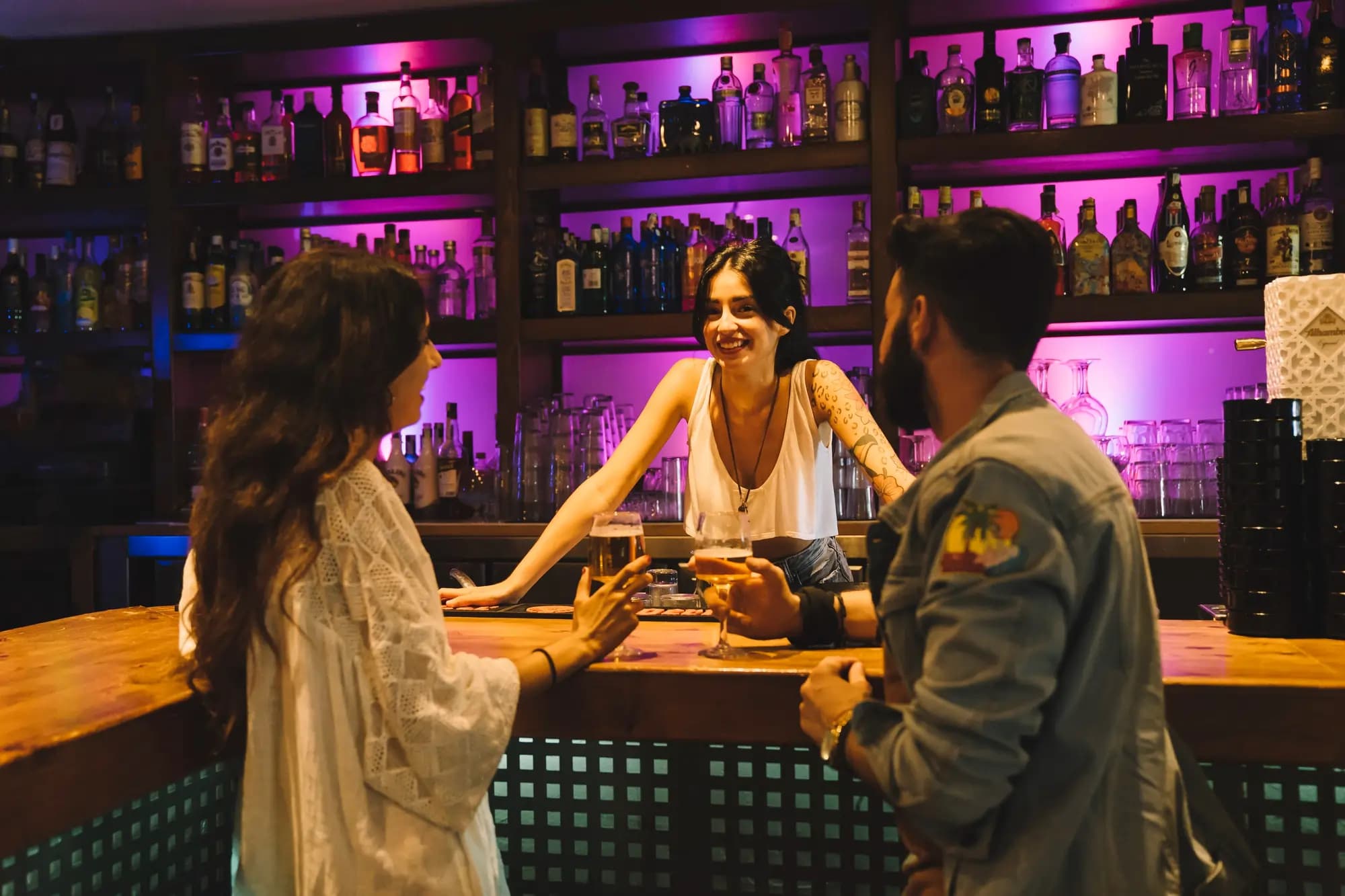 Cognac and bartender