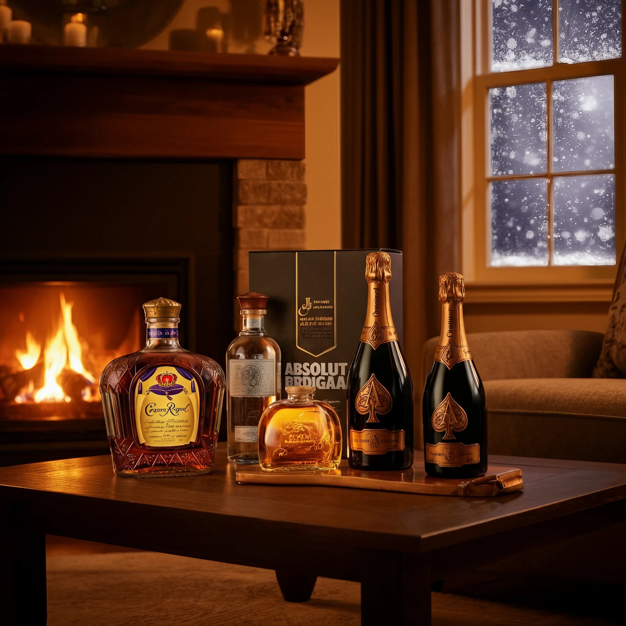 Cozy fall cocktail by a window in Toronto